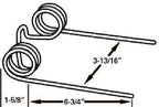 5 of Replacement Baler Teeth 5.75" Tine x 3.8125" Gap x 1.625" Coil 276-SE
