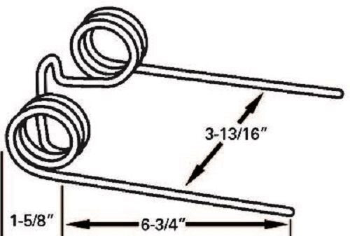 5 of Replacement Baler Teeth 5.75" Tine x 3.8125" Gap x 1.625" Coil 276-SE