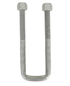 Square U-Bolt 1/2" Thick x 1-3/4" ID x 6" Long w/ Zinc Plated Nuts S132