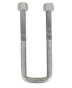Square U-Bolt 1/2" Thick x 1-3/4" ID x 6" Long w/ Zinc Plated Nuts S132