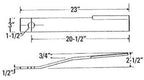 Replacement Hardee Rotary Cutter Blade 23" Long x 3" x 0.5" w/ 1.5" Hole CCW C49