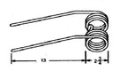 Double Teeth Tedder Tines 15.375" Tines x 3.50" Gap x 2.75" Coil KT-1