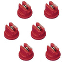 Pack of 6 - TeeJet Even Flat Spray Tip Red 95° Polymer w/ SS Insert Visiflo