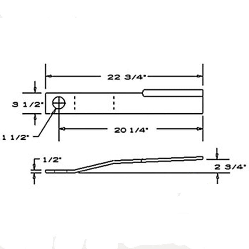 Replaces Sidewinder Rotary Cutter Blade 22.75" x 3.5" x 0.5" w/ 1.5" Hole CCW