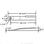Replaces Sidewinder Rotary Cutter Blade 22.75" x 3.5" x 0.5" w/ 1.5" Hole CCW