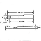 Replaces Sidewinder Rotary Cutter Blade 22.75" x 3.5" x 0.5" w/ 1.5" Hole CCW