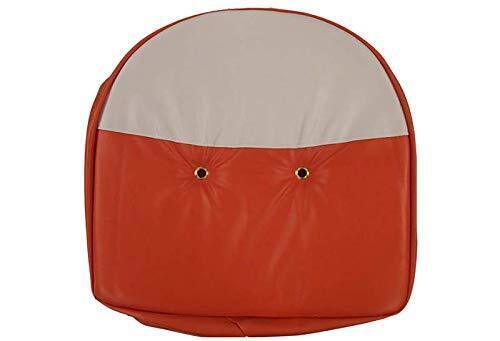 21" Orange & White Tractor Pan Seat Cover Cushion with 1.50" Foam Padding C-117