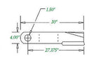 2 Replacement Woods Rotary Cutter Blade 30" Long x 4" x 0.5" w/ 1.5" Hole CW
