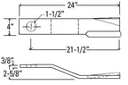 Replaces Woods Rotary Cutter Blade 24" x 4" x 0.375" w/ 1.5" Hole CCW USA MADE