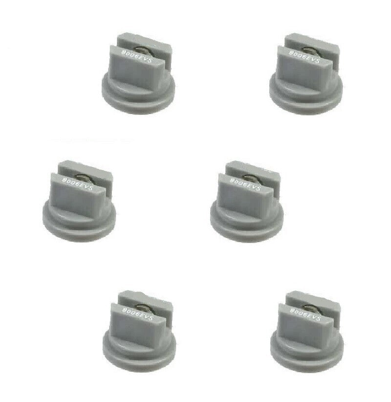 Pack of 6 - TeeJet Even Flat Spray Tip 80° Polymer w/ SS Insert 0.6 GPM @ 40 PSI