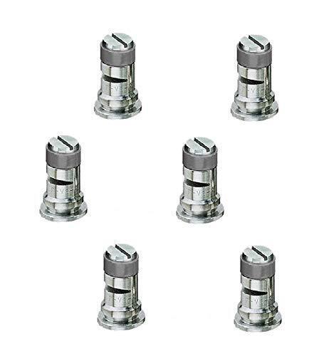 Pack of 6 - TeeJet Stainless Steel Wide Angle Spray Tips Rated 0.6 GPM @ 40 PSI