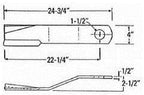 Rotary Cutter Blade 24.75" x 4" x 0.5" w/ 1.5" Hole CW USA MADE 11150BH