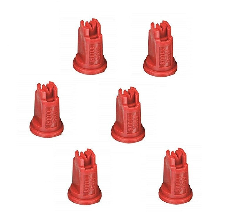 Pack of 6 - TeeJet Air Induction XR Flat Spray Tips Red 110° 0.4 GPM @ 40 PSI