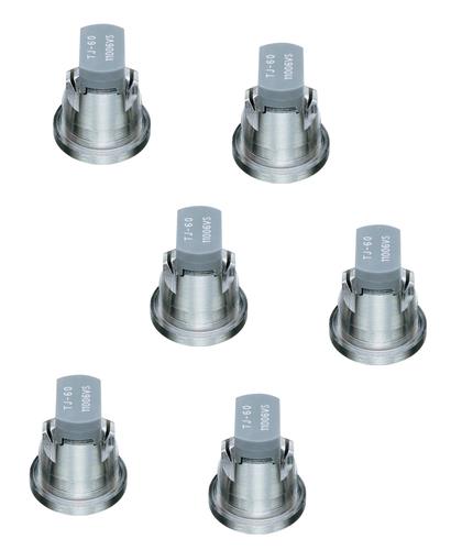 Pack of 6 - TeeJet TwinJet Twin Flat Spray Tips Stainless Steel w/ 110° VisiFlo