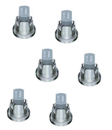 Pack of 6 - TeeJet TwinJet Twin Flat Spray Tips Stainless Steel w/ 110° VisiFlo