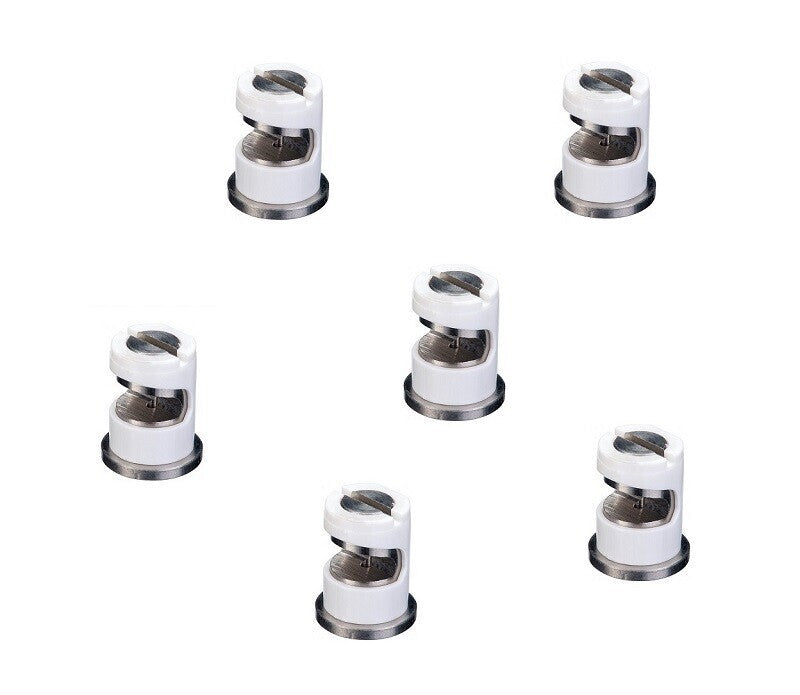 Pack of 6 - TeeJet FloodJet White SS Wide Angle Flat Spray Tips 0.8 GPM @ 40 PSI