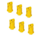 Pack of 6 - TeeJet Induction Flat Spray Tips Yellow 110° Polymer Visiflo