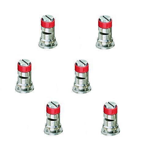 Pack of 6 - TeeJet Stainless Steel Wide Angle Spray Tips Rated 0.4 GPM @ 40 PSI