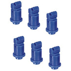 Pack of 6 - TeeJet Induction Flat Spray Tips Blue 110° Polymer Visiflo