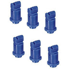 Pack of 6 - TeeJet Induction Flat Spray Tips Blue 110° Polymer Visiflo