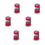 Pack of 6 - TeeJet FloodJet Red SS Wide Angle Flat Spray Tips 0.4 GPM  40 PSI
