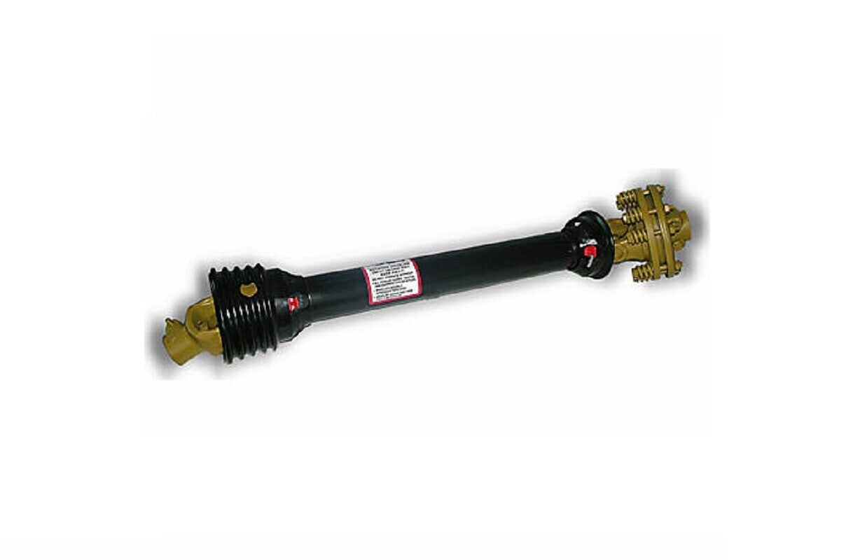 38" Complete Economy PTO Driveline 1-3/8" 6 Spline QD Both Ends w/ Slip Clutch