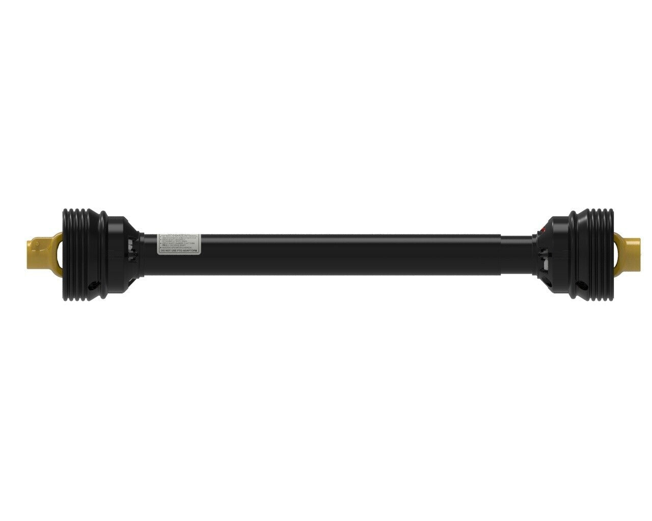 48" Complete PTO Driveline 1-3/8" 6 Spline QD x 1-1/2" Round Imp End 3/8" Keyway