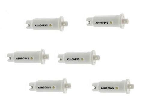 Pack of 6 - TeeJet Air Induction Flat Spray Tips White 110° Polymer Visiflo