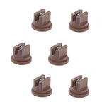 Pack of 6 - TeeJet Drift Guard Flat Spray Tips Brown 80° Polymer w/ SS Insert