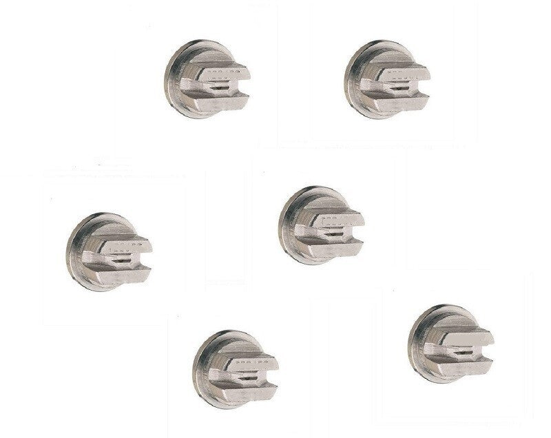 Pack of 6 - TeeJet Stainless Steel Flat Fan Spray Tips 80° Rated 2 GPM @ 40 PSI