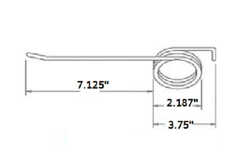Rake Tooth 7.125" Tine x 2.1875" Coil x 3.75" Hook w/ 0.244" Wire T17350