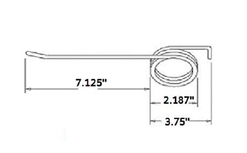 Rake Tooth 7.125" Tine x 2.1875" Coil x 3.75" Hook w/ 0.244" Wire T17350