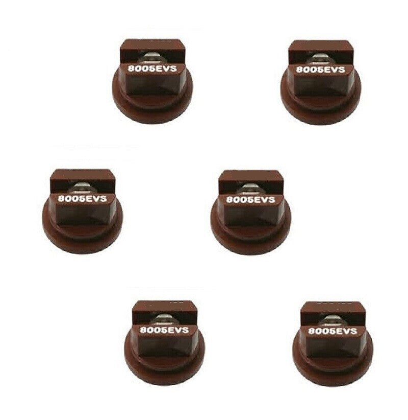 Pack of 6 - TeeJet Even Flat Spray Tip 80° Polymer w/SS Insert 0.50 GPM @ 40 PSI