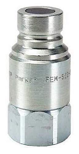 Parker Coupler Body, 1/2-14, 1/2 In. Body, Steel FEM-502-8FP