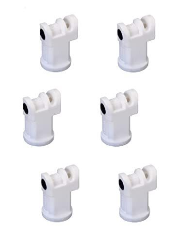 Pack of 6 - TeeJet Induction Flat Spray Tips White 110° Polymer Visiflo