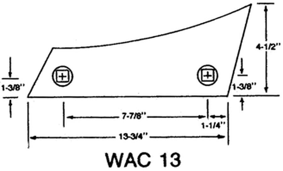 Replacement Plow Shin Bottom 387 Series 14" - 16" - 18" Bottom AC 387 SHIN