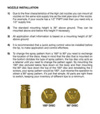 Boomless Spray Nozzle 1/4" FPT 2 Orifice (90° & 180° Caps) 1 GPM @ 40 PSI 6560-1