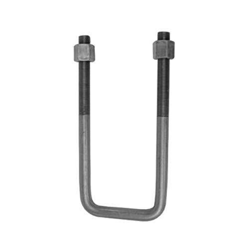 Square U-Bolt 9/16" Thick x 2-5/8" ID x 8" Long w/ Zinc Plated Nuts S148