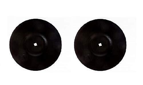 2 of 22" Smooth Disc Harrow Blades 1-1/8" Square Flat Center 7 Gauge 4.5 MM