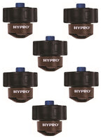 6 Hypro Guardian Air Twin Brown Polymer Spray Tips 110° Rated @ 0.50 GPM 40 PSI
