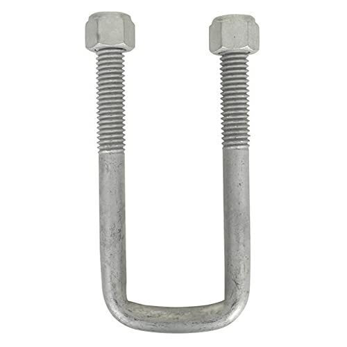 Square U-Bolt 3/8" Thick x 1-3/4" ID x 3" Long w/ Zinc Plated Nuts S113