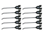 10 of Rubber Mount Rake Teeth 7" Tine x 1.625" Hook x 3/8" Hole x 3/8" Slot Hole