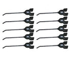 10 of Rubber Mount Rake Teeth 7" Tine x 1.625" Hook x 3/8" Hole x 3/8" Slot Hole