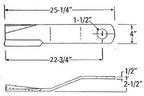 Replaces Woods Rotary Cutter Blade 25.25" x 4" x 0.5" w/ 1.5" Hole CW USA MADE