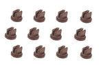 Pack of 12 - TeeJet Flat Spray Tips Brown 80° Polymer 0.50 GPM @ 40 PSI TP8005VP