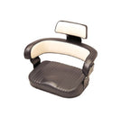 3-Piece Black & White Tractor Seat Deluxe Cushion & Back (Without Bracket)
