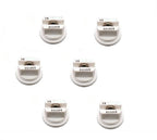 Pack of 6 - TeeJet Extended Range Flat Spray Tips White 80° Polymer w/ SS Insert