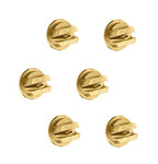 Pack of 6 - TeeJet Brass Off-Center Flat Fan Spray Tips Rated 0.40 GPM @ 40 PSI