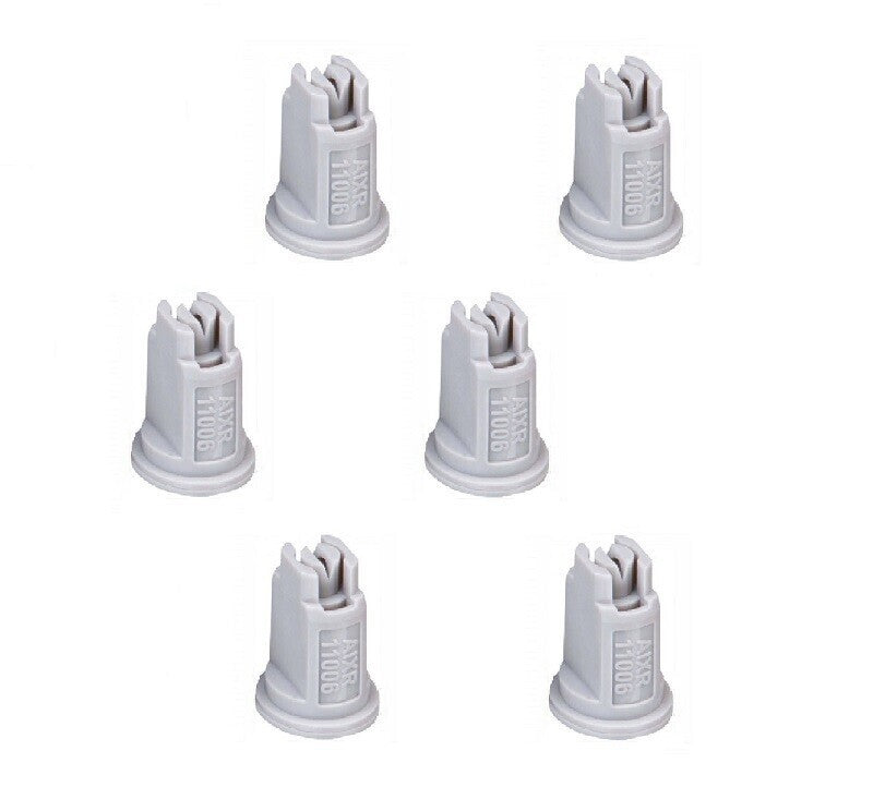 Pack of 6 - TeeJet Air Induction XR Flat Spray Tips Gray 110° 0.6 GPM @ 40 PSI