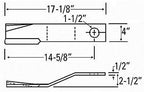 2 of Rotary Cutter Blade 17.125" x 4" x 0.5" w/1.5" Hole CCW USA Made 67744BH